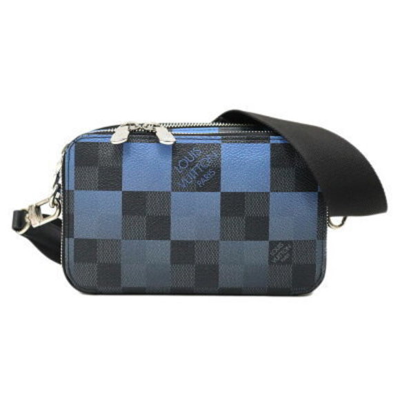 Louis Vuitton Alpha Wearable Wallet Black Blue - Picture 1 of 6